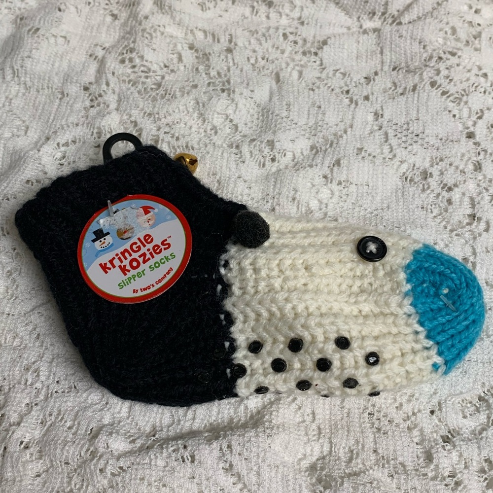 Two’s Company Kringle Kozies Christmas Snowman slipper socks Childrens SZ 11-13